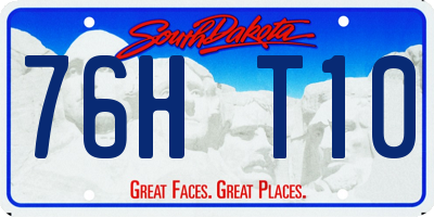 SD license plate 76HT10