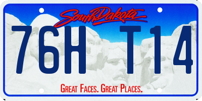 SD license plate 76HT14