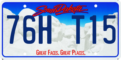 SD license plate 76HT15
