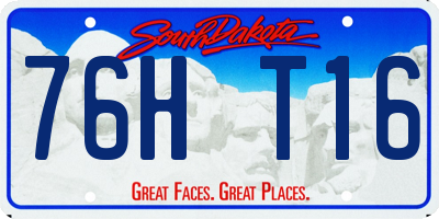 SD license plate 76HT16