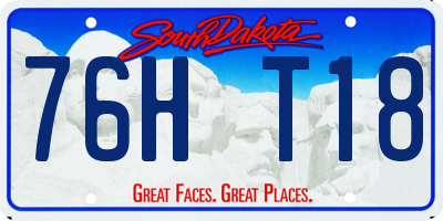 SD license plate 76HT18