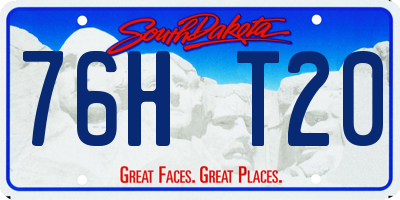 SD license plate 76HT20