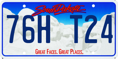 SD license plate 76HT24