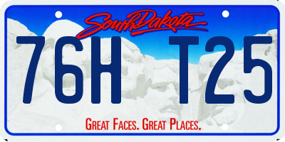 SD license plate 76HT25