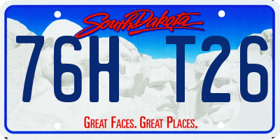 SD license plate 76HT26
