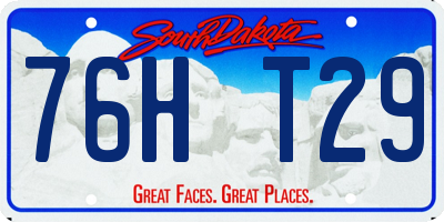 SD license plate 76HT29