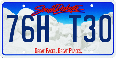 SD license plate 76HT30