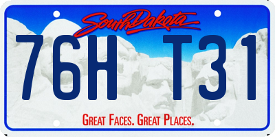 SD license plate 76HT31