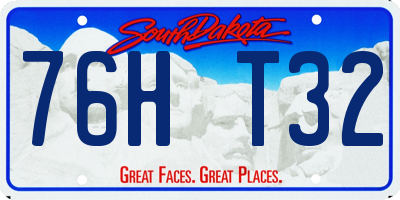 SD license plate 76HT32