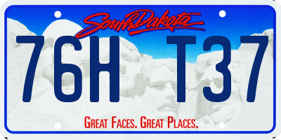 SD license plate 76HT37