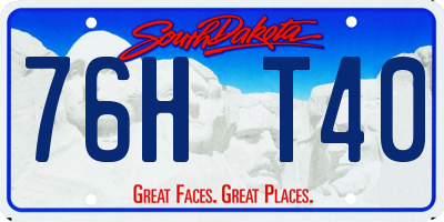 SD license plate 76HT40