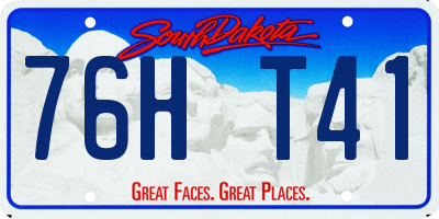 SD license plate 76HT41