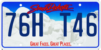 SD license plate 76HT46