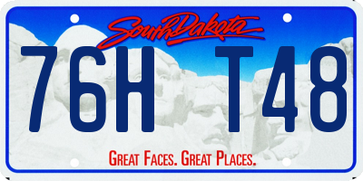 SD license plate 76HT48
