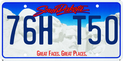SD license plate 76HT50