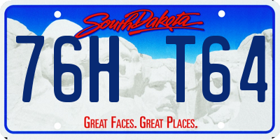 SD license plate 76HT64