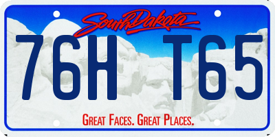 SD license plate 76HT65