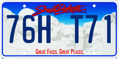 SD license plate 76HT71