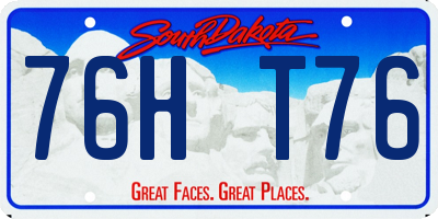 SD license plate 76HT76