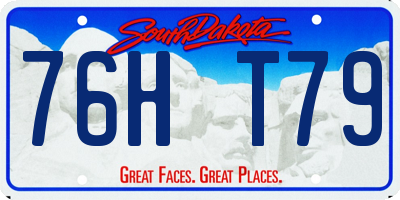 SD license plate 76HT79