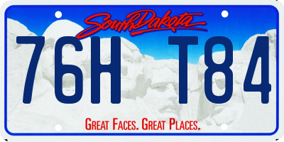 SD license plate 76HT84