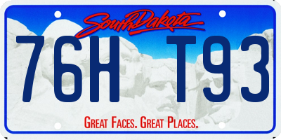 SD license plate 76HT93