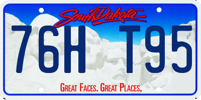 SD license plate 76HT95