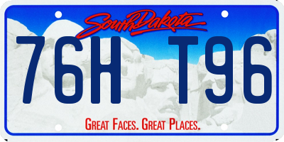 SD license plate 76HT96