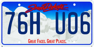 SD license plate 76HU06