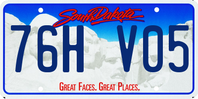 SD license plate 76HV05