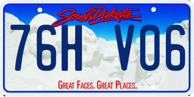 SD license plate 76HV06