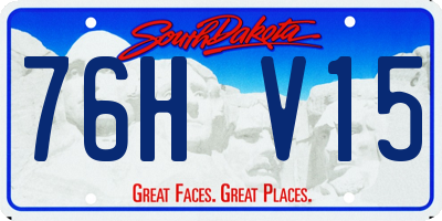 SD license plate 76HV15