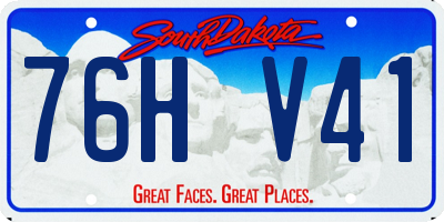 SD license plate 76HV41