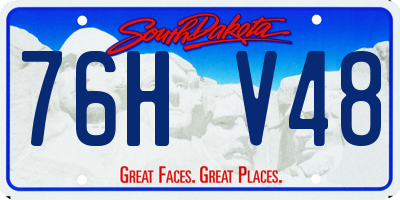 SD license plate 76HV48