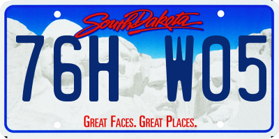 SD license plate 76HW05