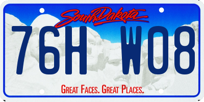 SD license plate 76HW08