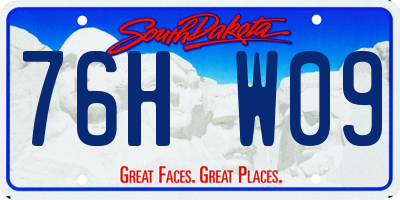 SD license plate 76HW09