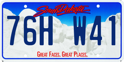 SD license plate 76HW41