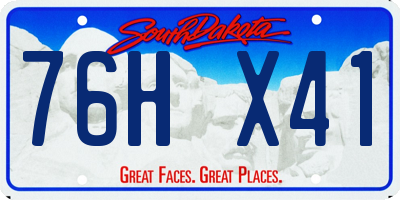 SD license plate 76HX41