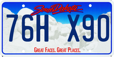SD license plate 76HX90