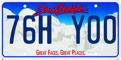 SD license plate 76HY00