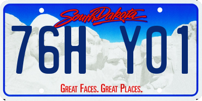 SD license plate 76HY01