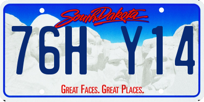 SD license plate 76HY14