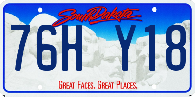 SD license plate 76HY18