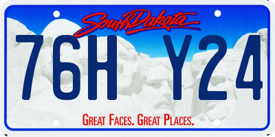 SD license plate 76HY24