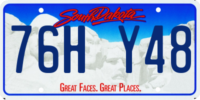 SD license plate 76HY48