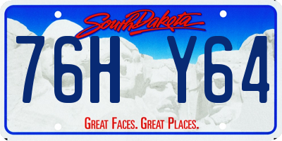 SD license plate 76HY64
