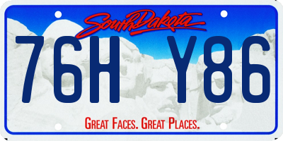 SD license plate 76HY86