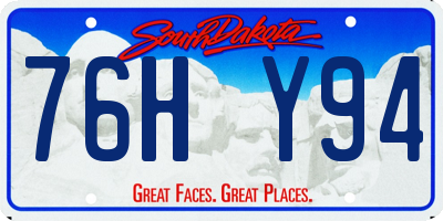 SD license plate 76HY94