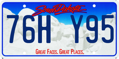 SD license plate 76HY95
